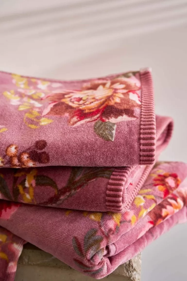 Pip Studio Badhanddoek Secret Garden Mauve 55X100Cm Paars Online