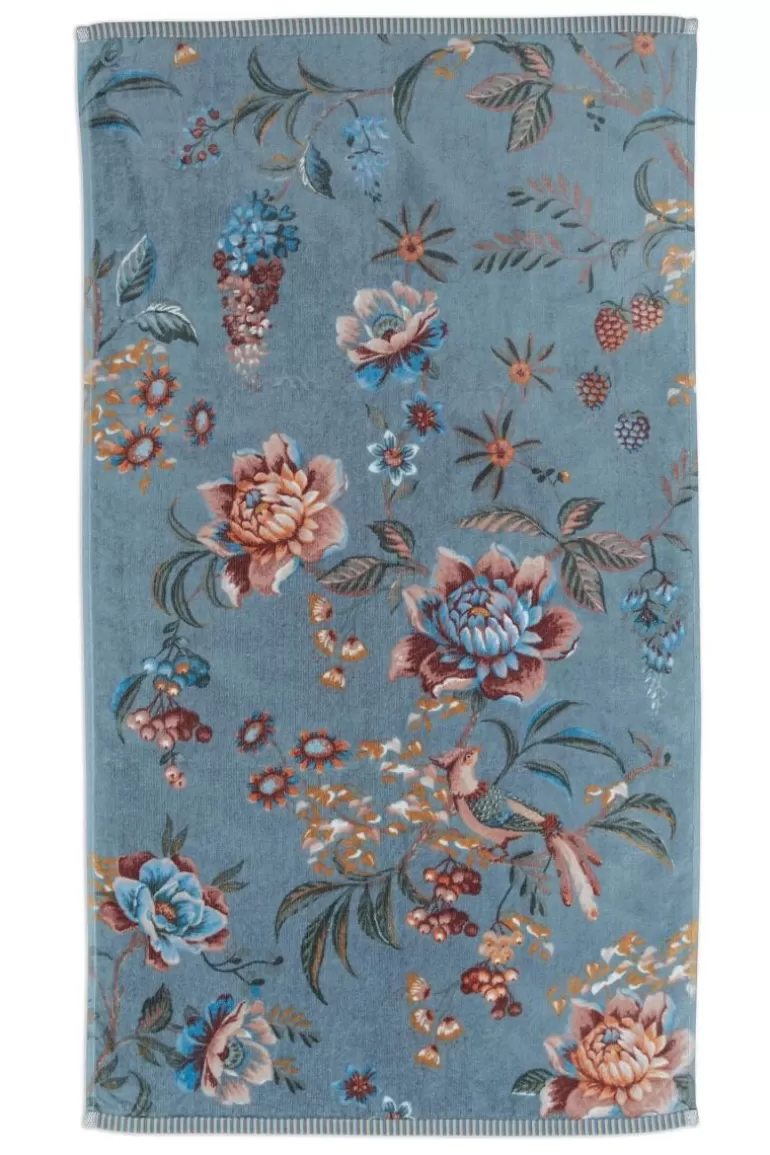 Pip Studio Badhanddoek Secret Garden 55X100Cm Blauw Discount