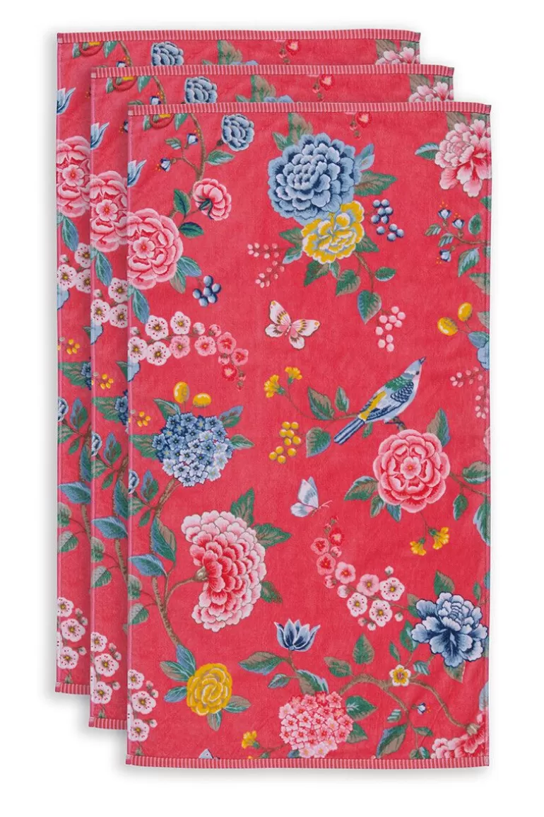 Pip Studio Badhanddoek Set/3 Good Evening 55X100 Cm Koraal Cheap