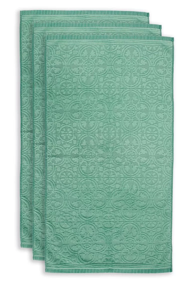 Pip Studio Badhanddoek Set/3 Tile De Pip 55X100 Cm Groen Hot