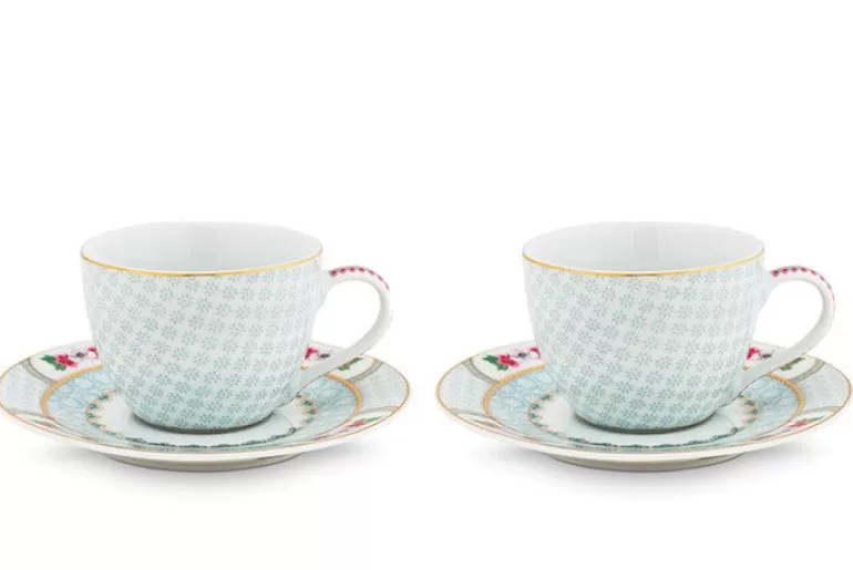 Pip Studio Blushing Birds Set/2 Espresso Kop & Schotel Wit Cheap