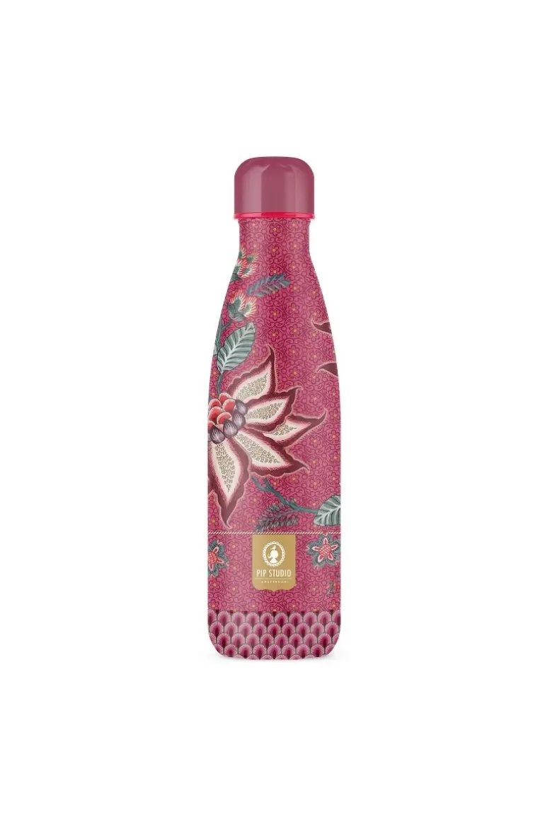 Pip Studio Flower Festival Thermosfles Donker 500Ml Roze Online