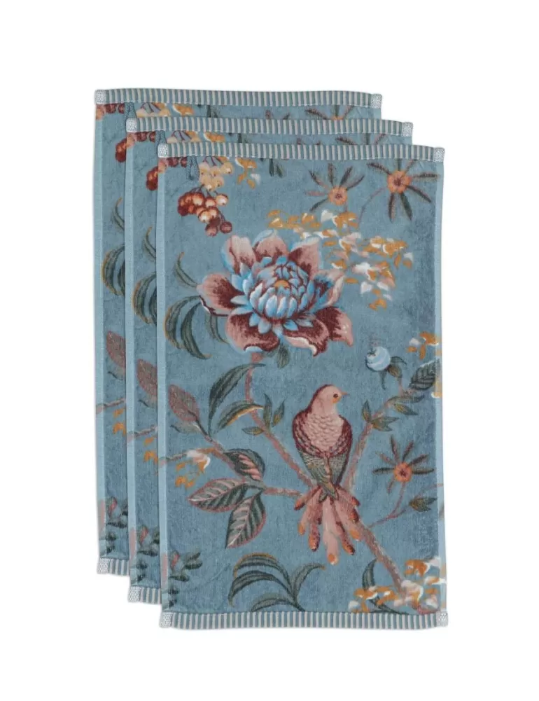 Pip Studio Gastendoek Set/3 Secret Garden 30X50Cm Blauw Hot