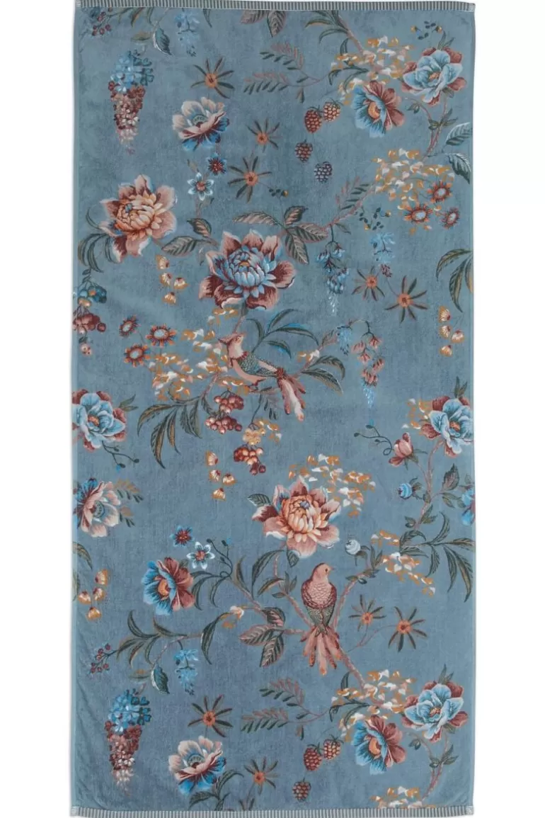 Pip Studio Grote Handdoek Secret Garden 70X140Cm Blauw Online