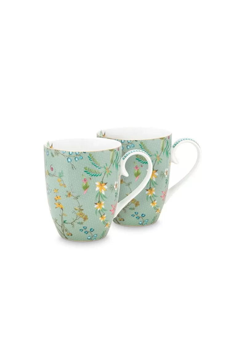 Pip Studio Jolie Set/2 Mok Groot Flowers Blauw Discount