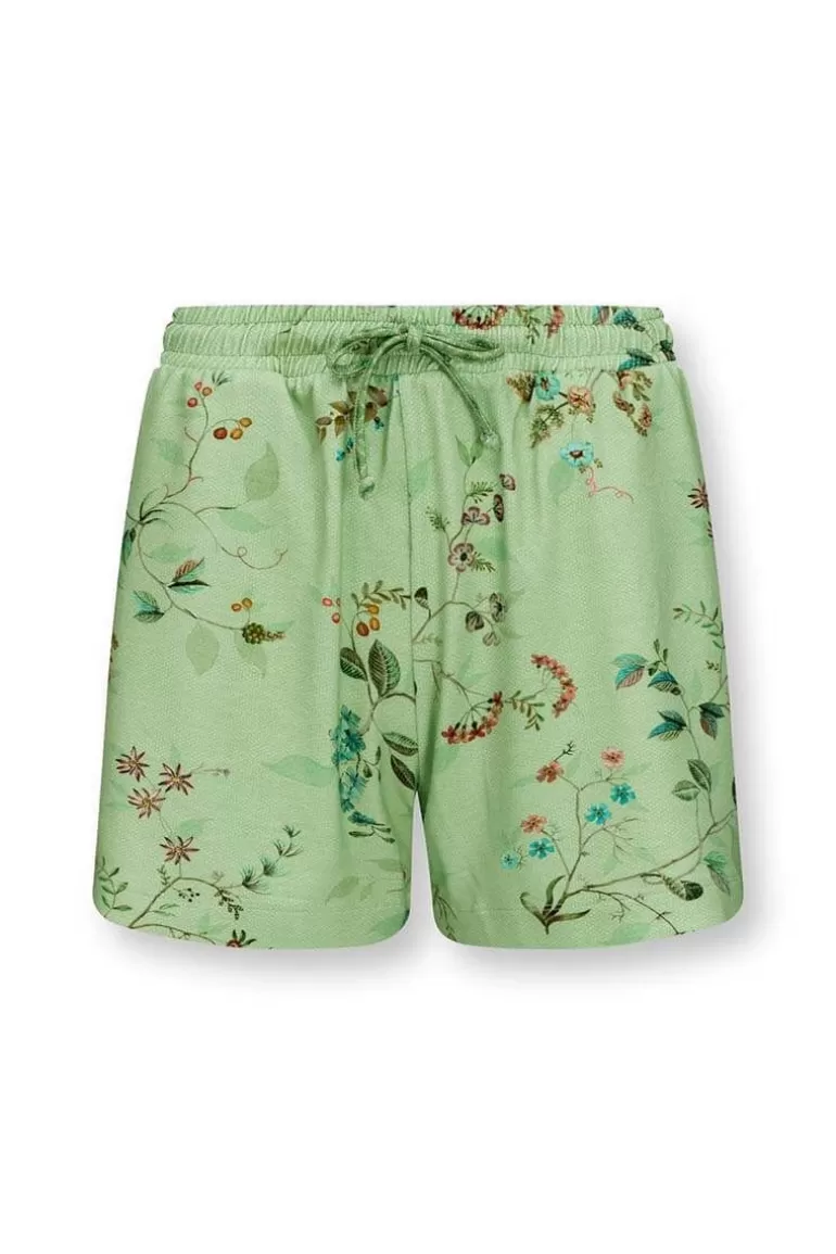 Pip Studio Korte Broek Kawai Flower Licht Groen Shop