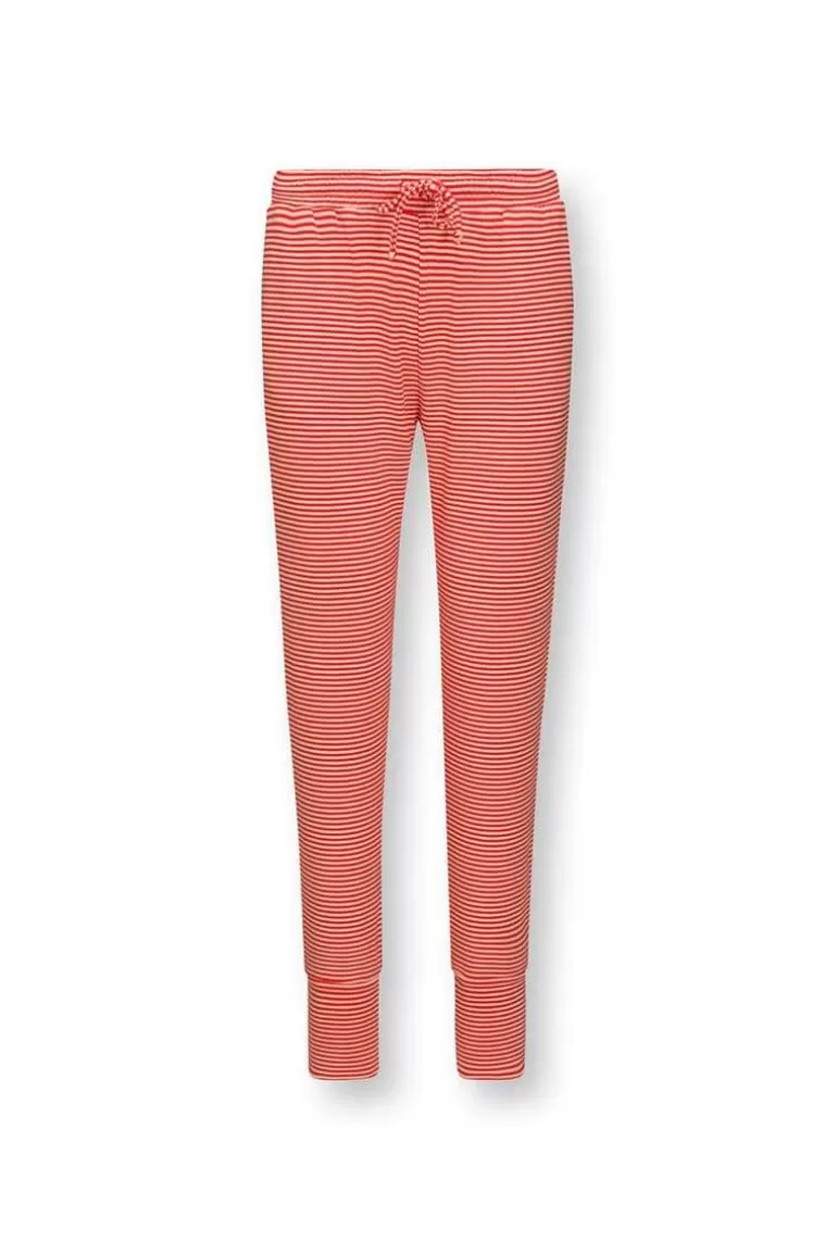 Pip Studio Lange Broek Little Sumo Stripe Koraal Rood Flash Sale