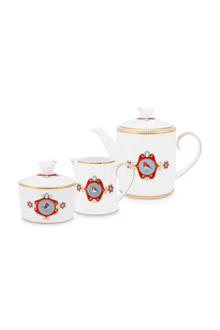 Pip Studio Love Birds Thee Set/3 Wit Cheap