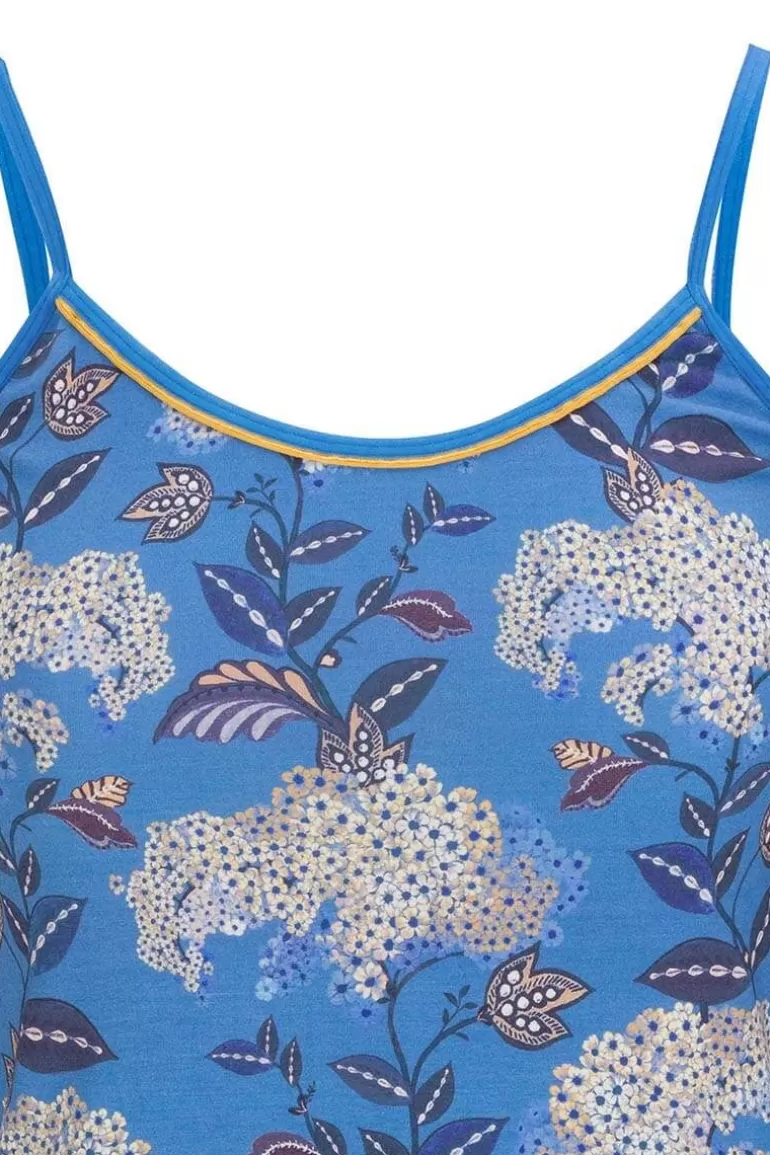 Pip Studio Mouwloze Top Flora Firenze Kobalt Blauw Online