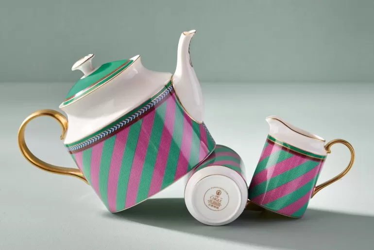 Pip Studio Pip Chique Stripes Kan Klein Roze/Groen Best