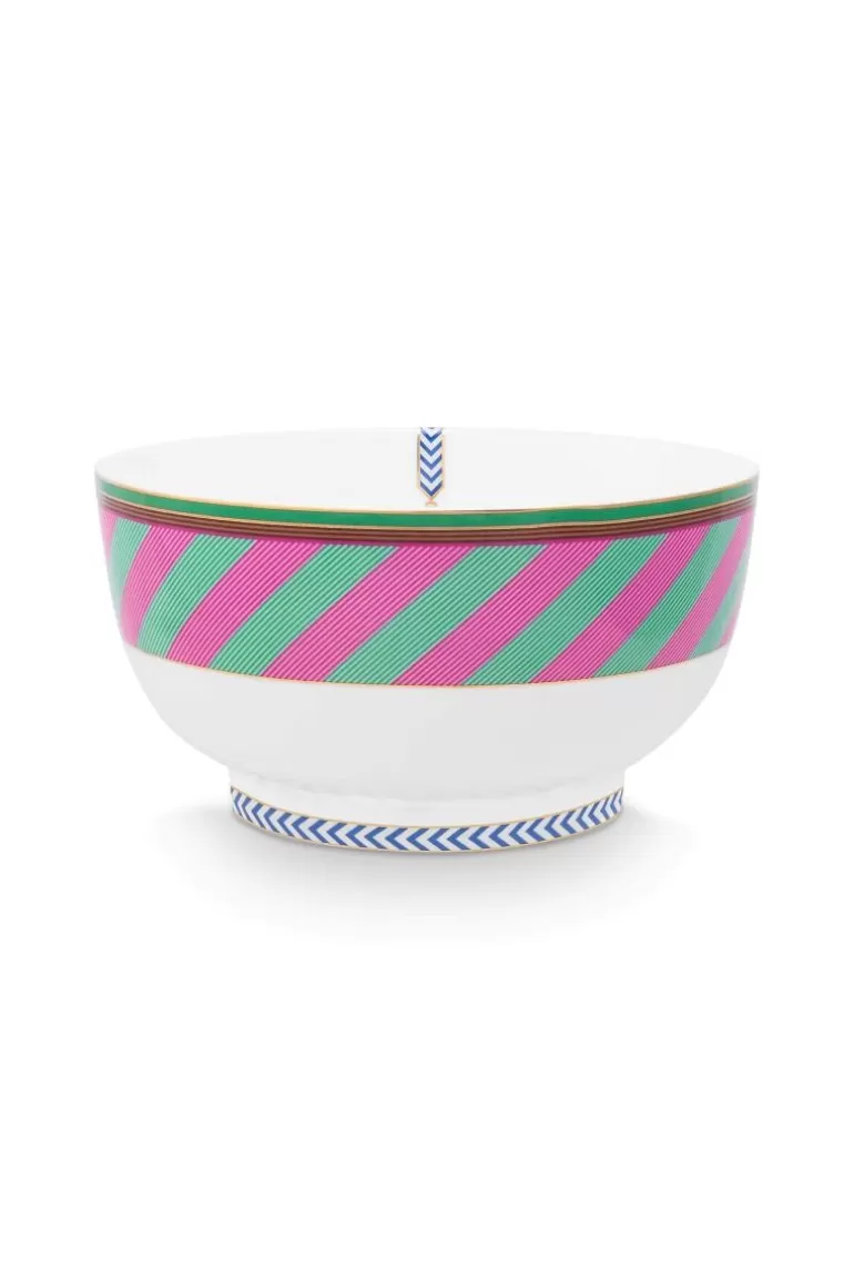 Pip Studio Pip Chique Stripes Kom Roze/Groen 20.5Cm Best