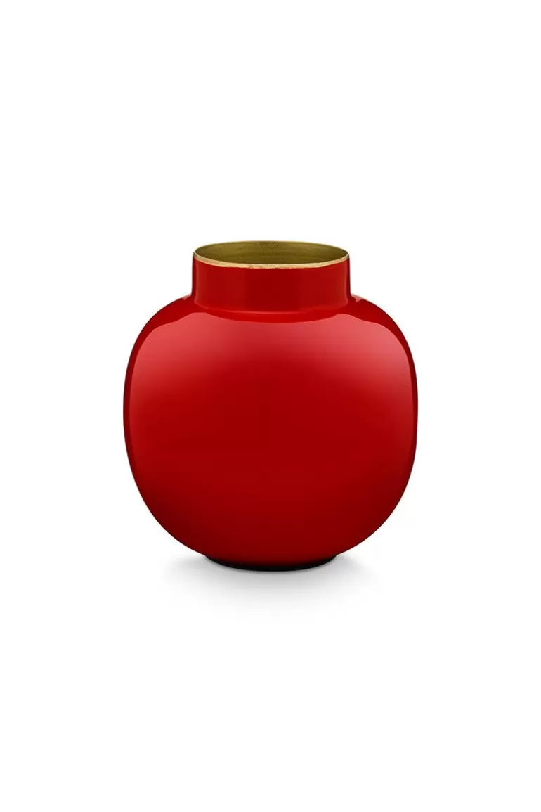 Pip Studio Ronde Mini Vaas 10 Cm Rood Shop