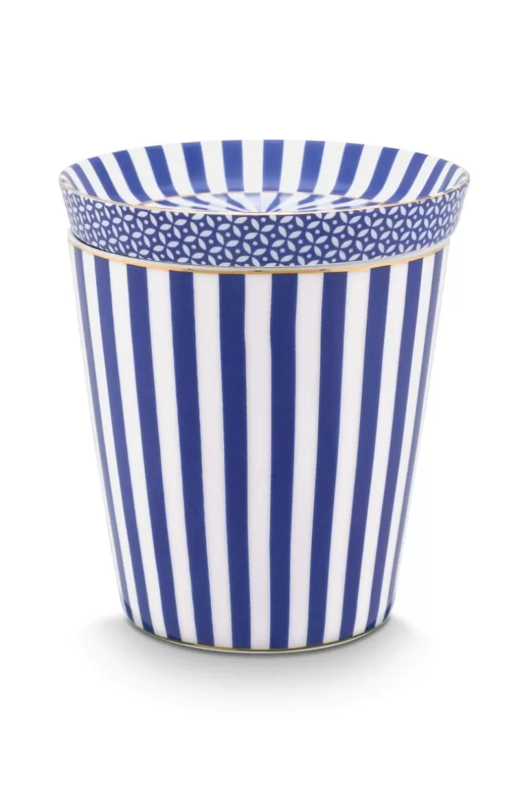 Pip Studio Royal Stripes Mok & Theetip Blauw Outlet