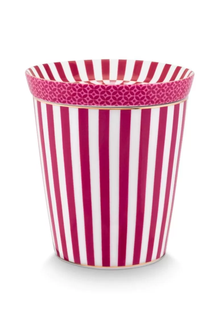 Pip Studio Royal Stripes Mok & Theetip Donker Roze Best