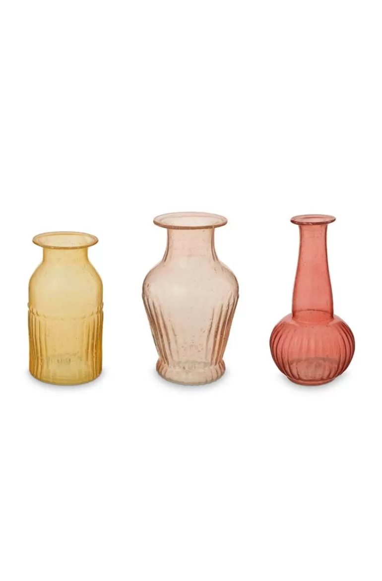 Pip Studio Set/3 Vazen Glas S Roze Flash Sale