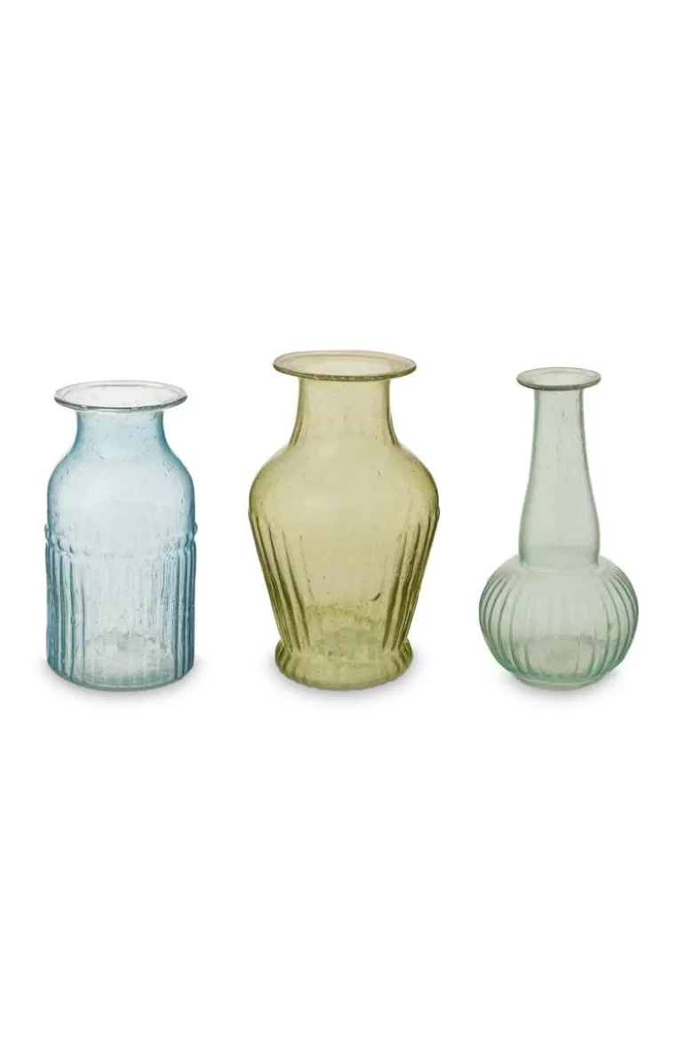 Pip Studio Set/3 Vazen Glas S Groen Fashion