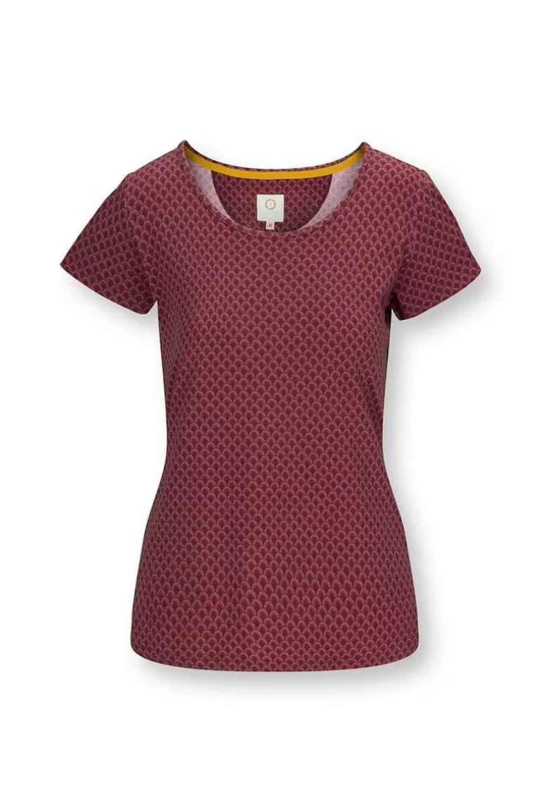 Pip Studio Sport Top Korte Mouw Suki Donker Rood Store