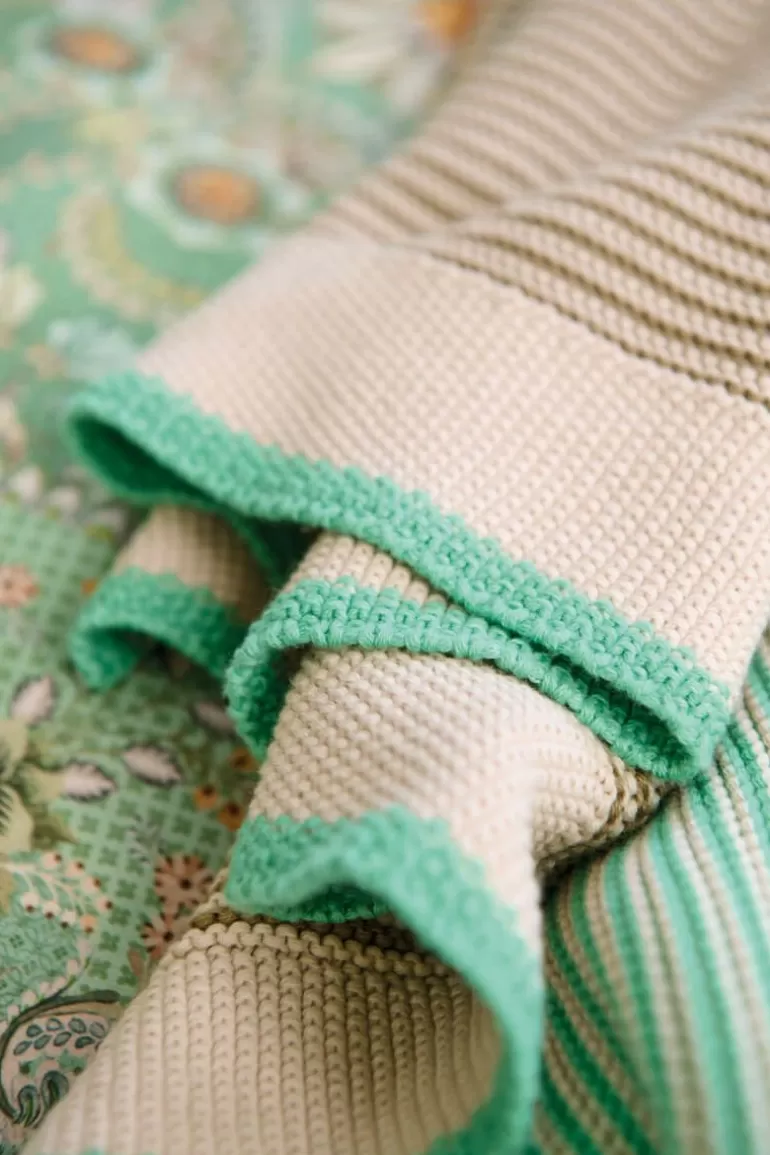 Pip Studio Throw Blockstripe Licht Groen Hot