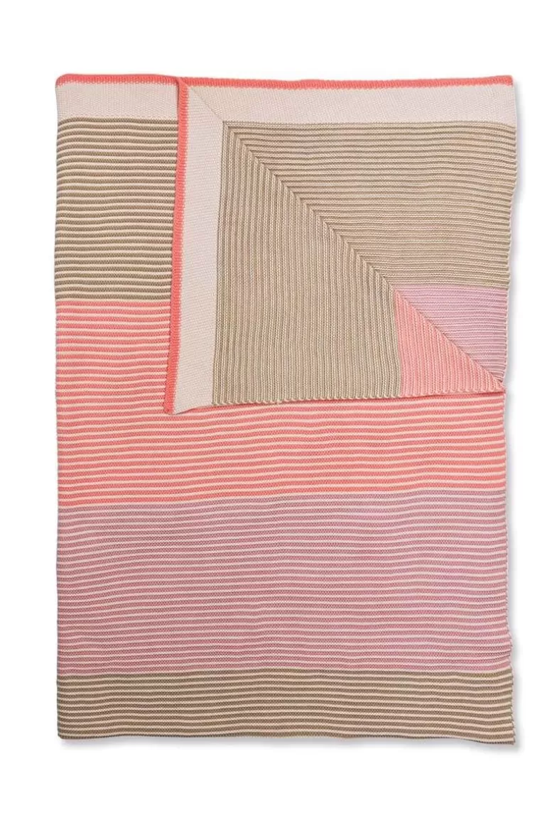 Pip Studio Throw Blockstripe Pastel Roze Flash Sale