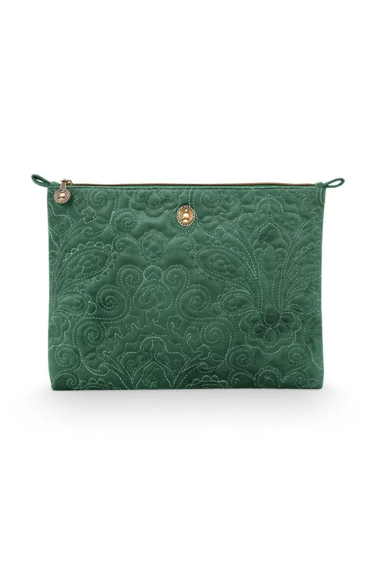 Pip Studio Toilettas Groot Velvet Quiltey Days Groen Online