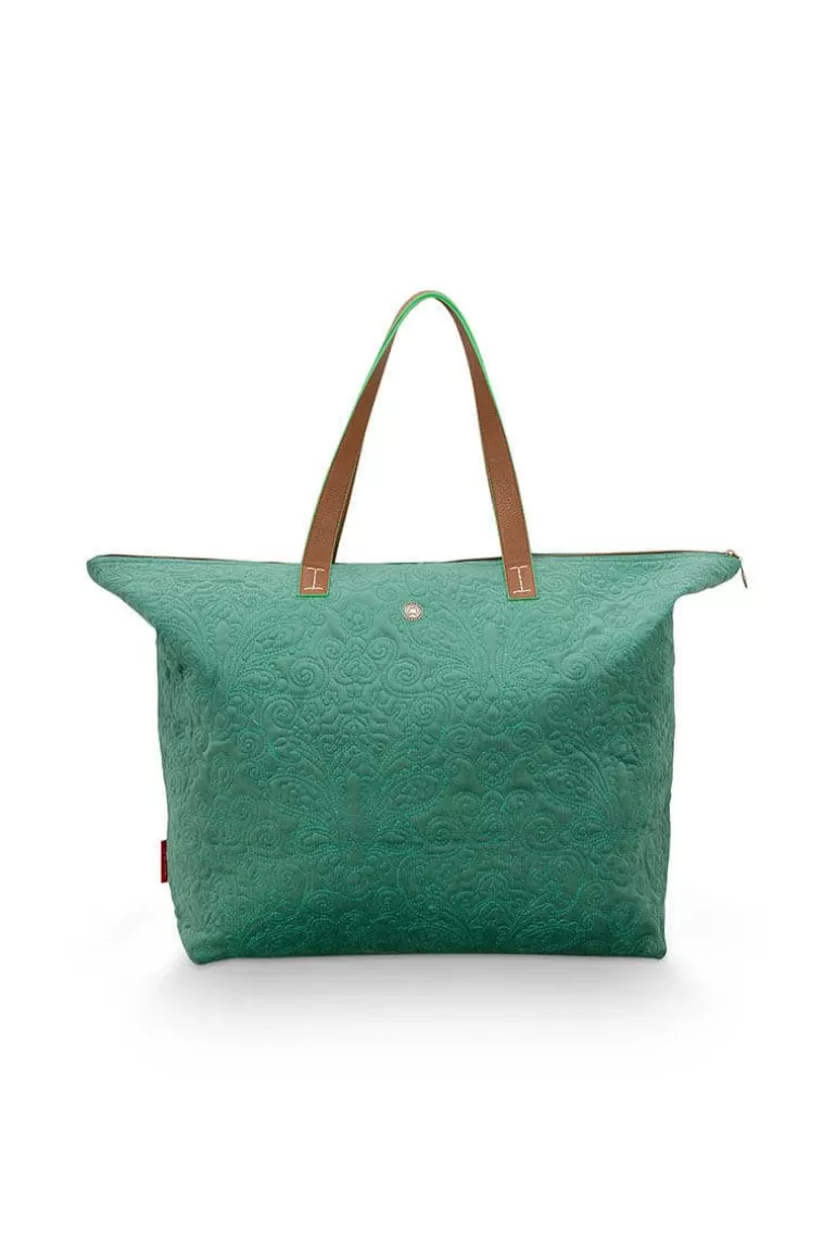 Pip Studio Tote Bag Velvet Quiltey Days Groen Shop