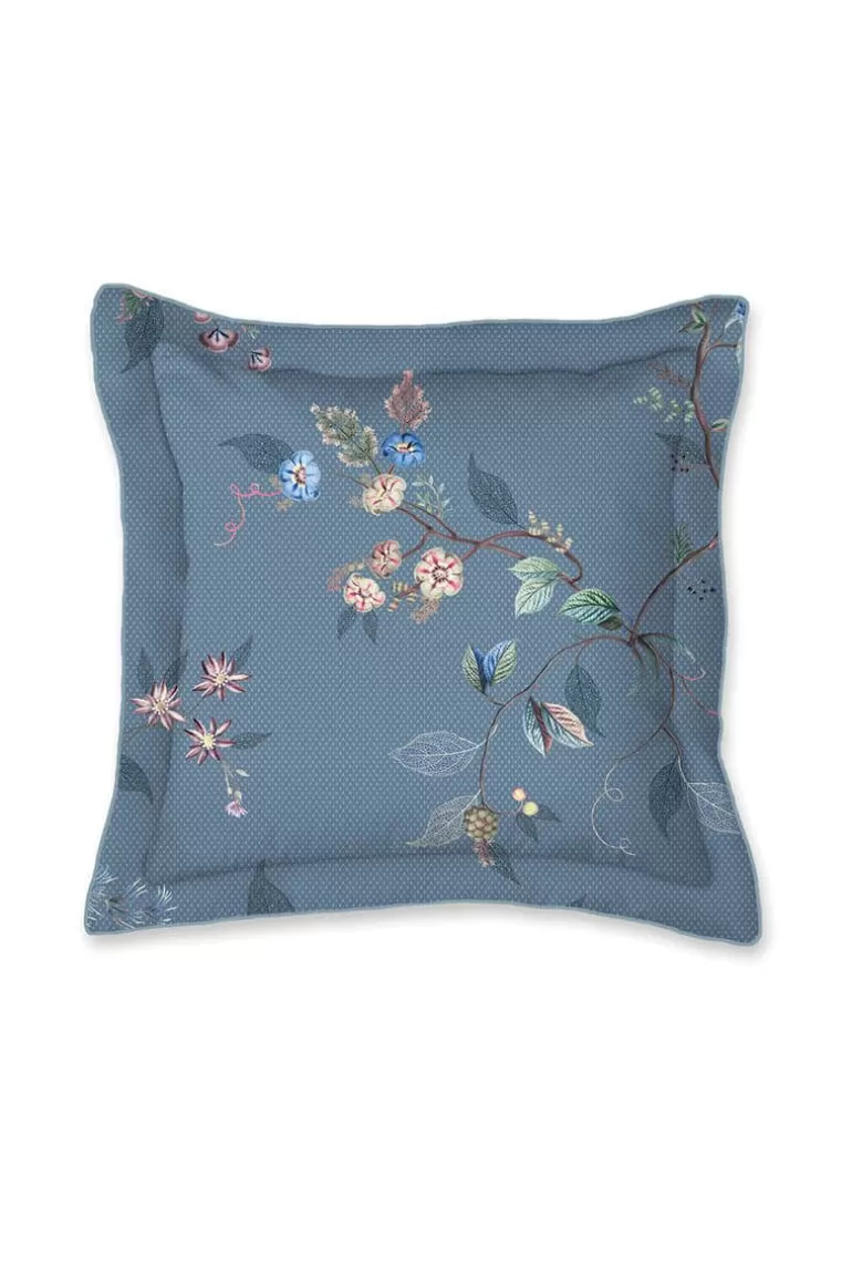 Pip Studio Vierkant Sierkussen Kawai Flower Blauw Discount