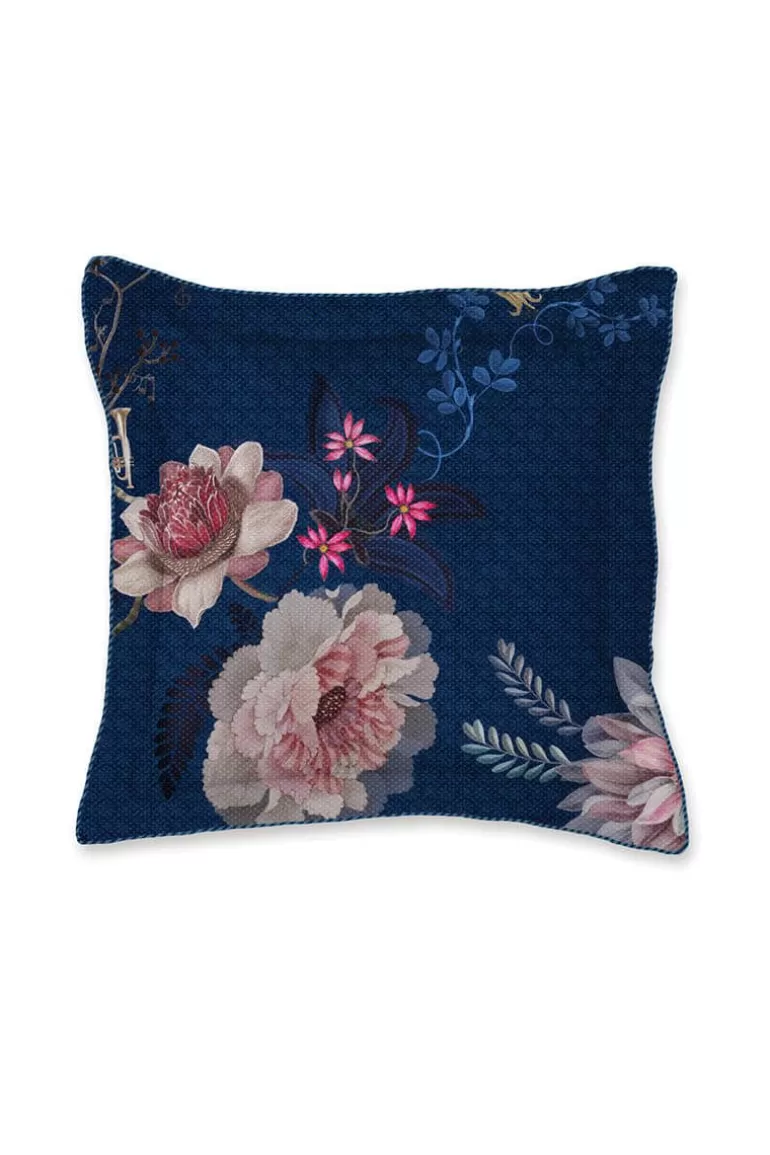 Pip Studio Vierkant Sierkussen Tokyo Bouquet Donker Blauw Cheap