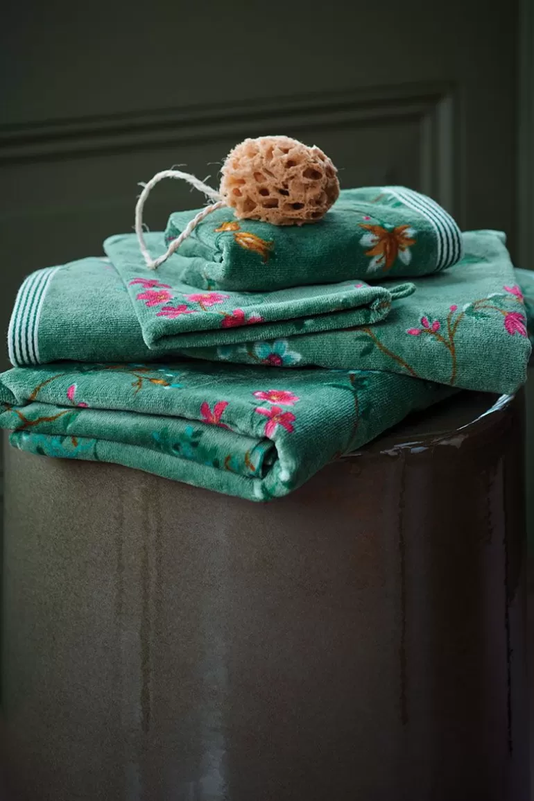 Pip Studio Washandje Set/3 Les Fleurs 16X22 Cm Groen Sale