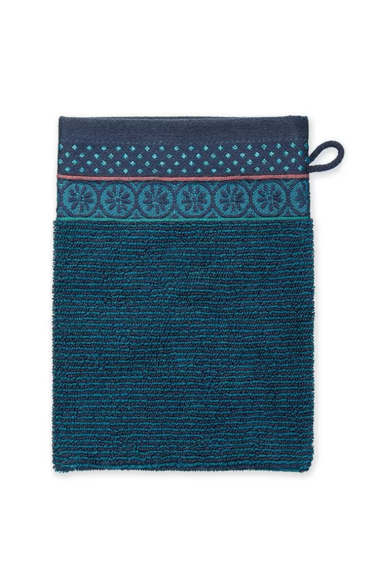 Pip Studio Washandje Set/3 Soft Zellige Donker 16X22 Cm Blauw Clearance