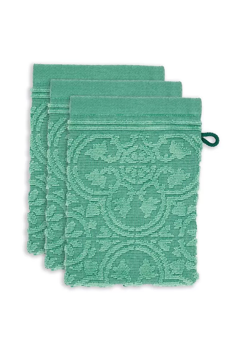 Pip Studio Washandje Set/3 Tile De Pip 16X22 Cm Groen Best Sale