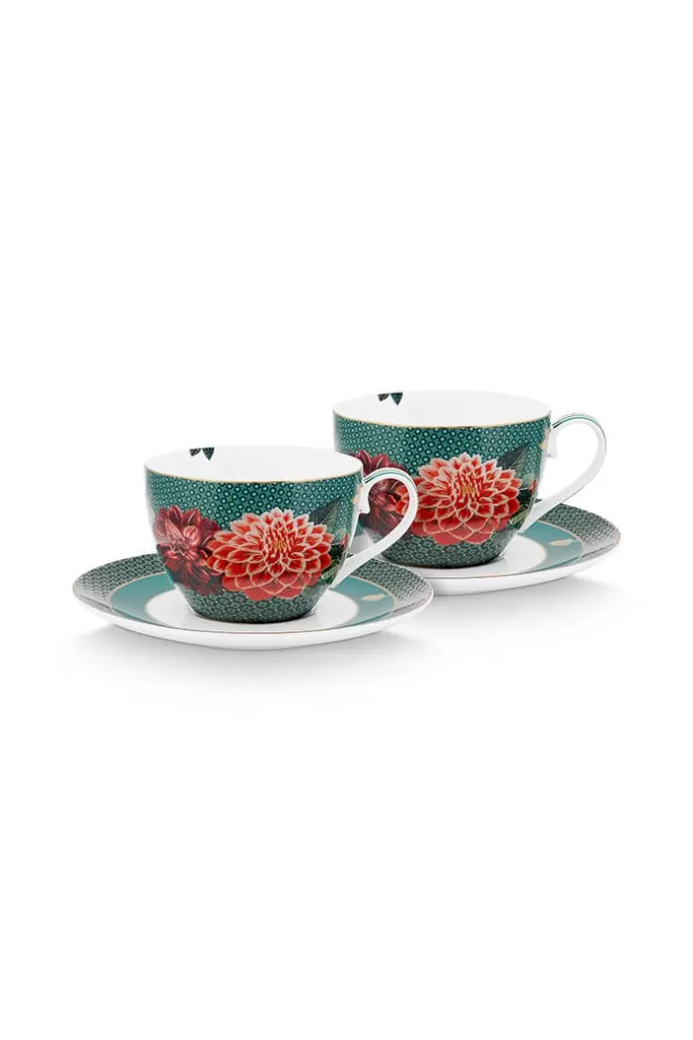 Pip Studio Winter Wonderland Set/2 Cappuccino Kop & Schotel Groen Online