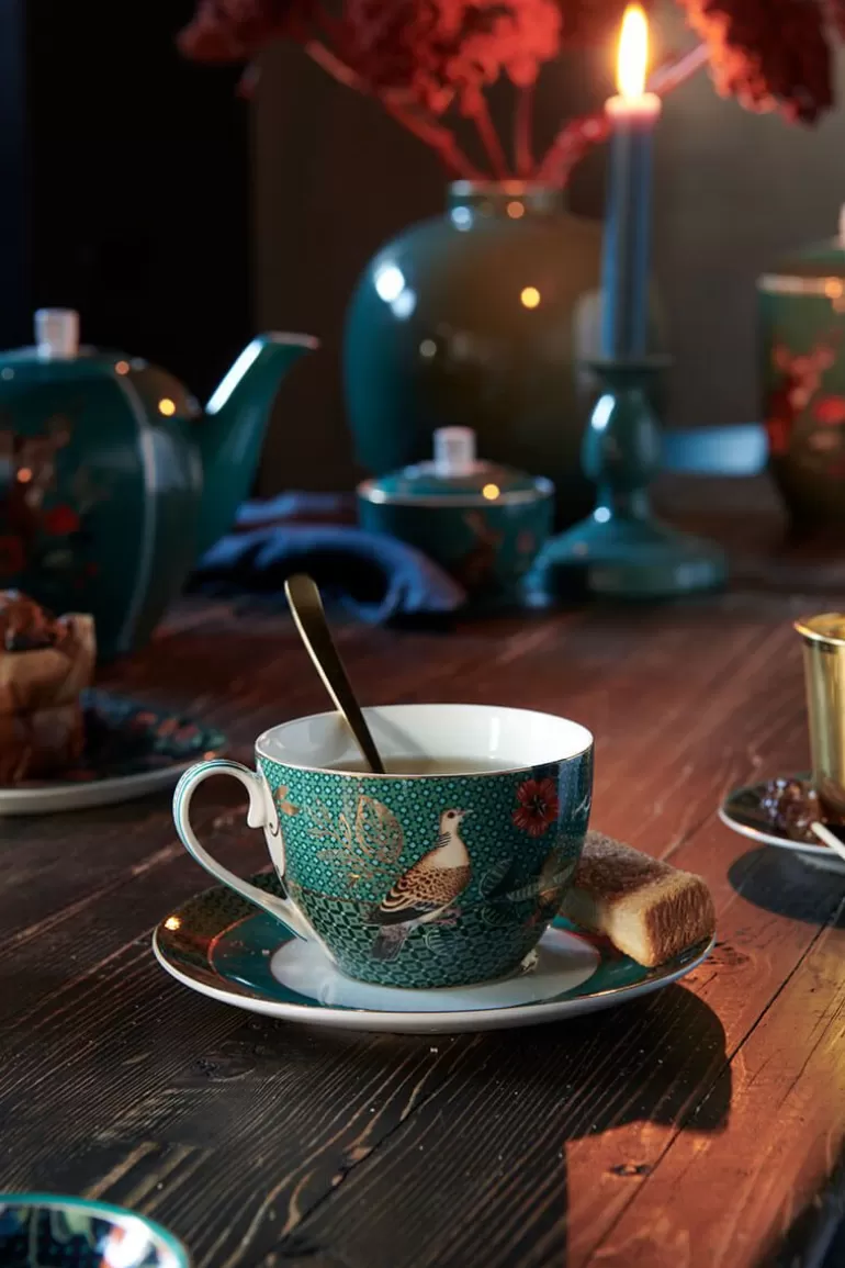 Pip Studio Winter Wonderland Set/2 Cappuccino Kop & Schotel Groen Online